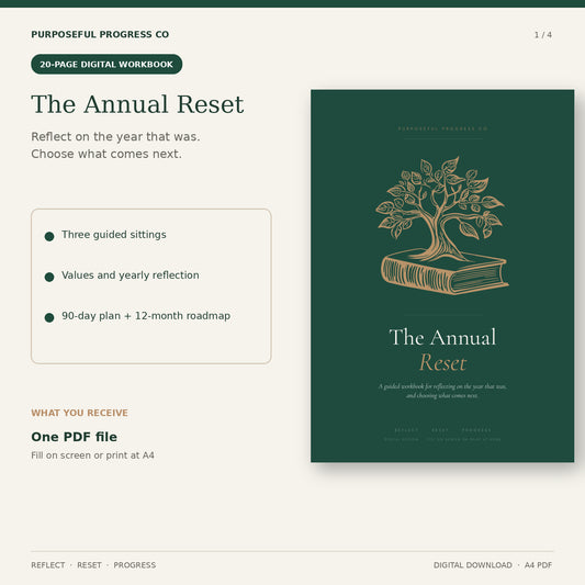 The Digital Annual Reset Workbook