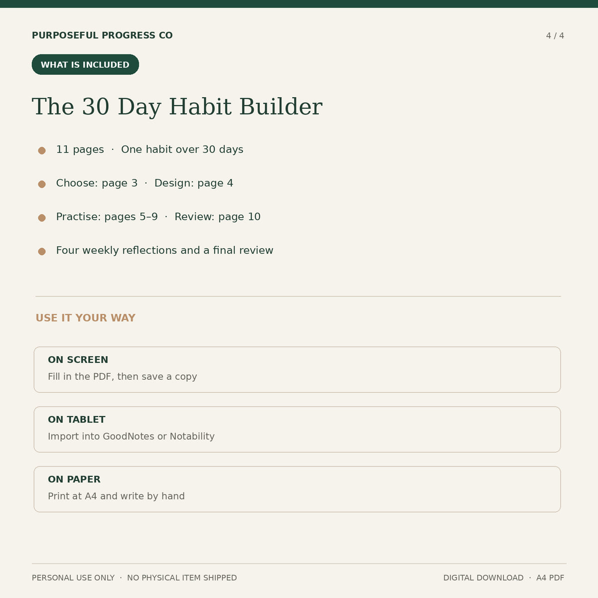 The Digital 30-Day Habit Builder